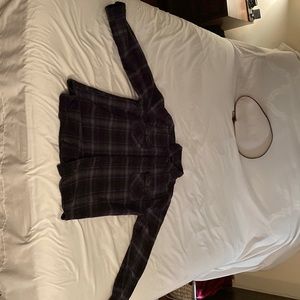 Harley Davidson Plaid Black and Grey Large long sleeve